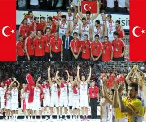 пазл Турция, второе место 2010 Чемпионат мира по баскетболу, Турция